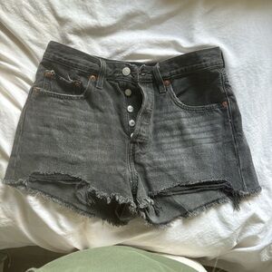 Levi’s black denim shorts
